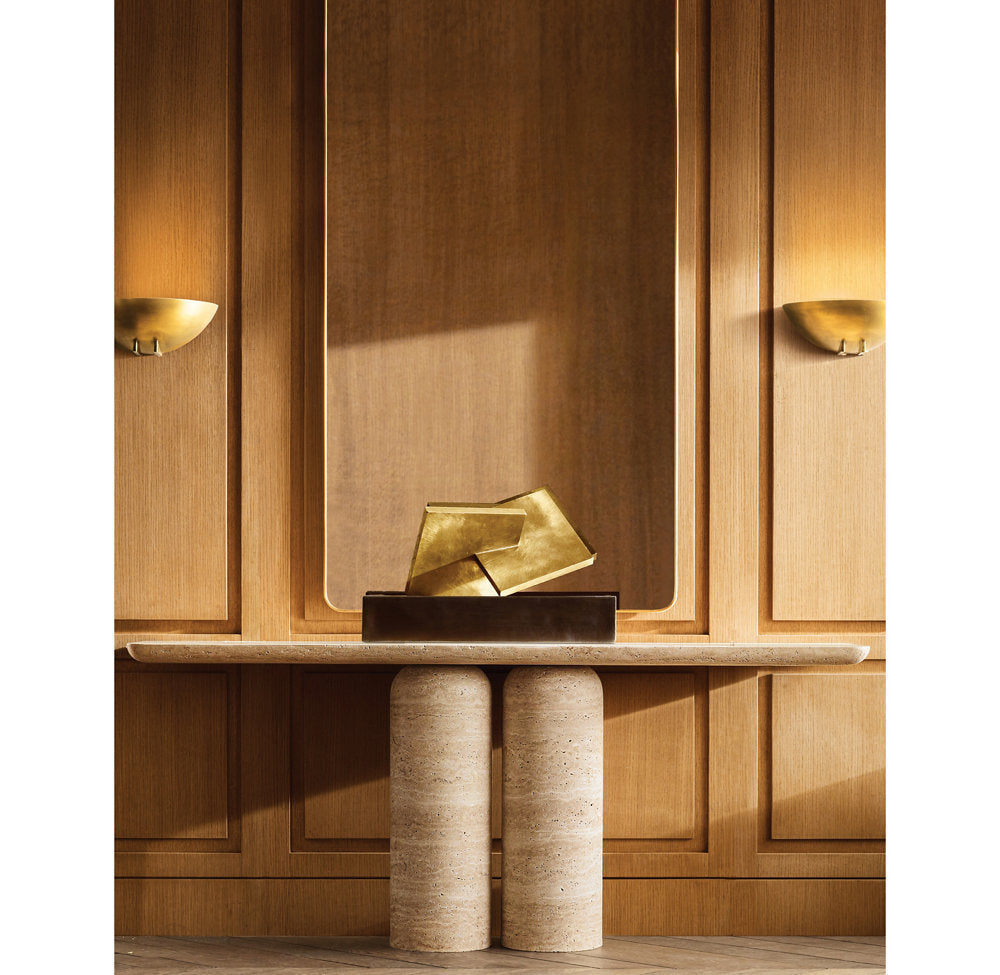 Sculptural Metal Wing Wall Light