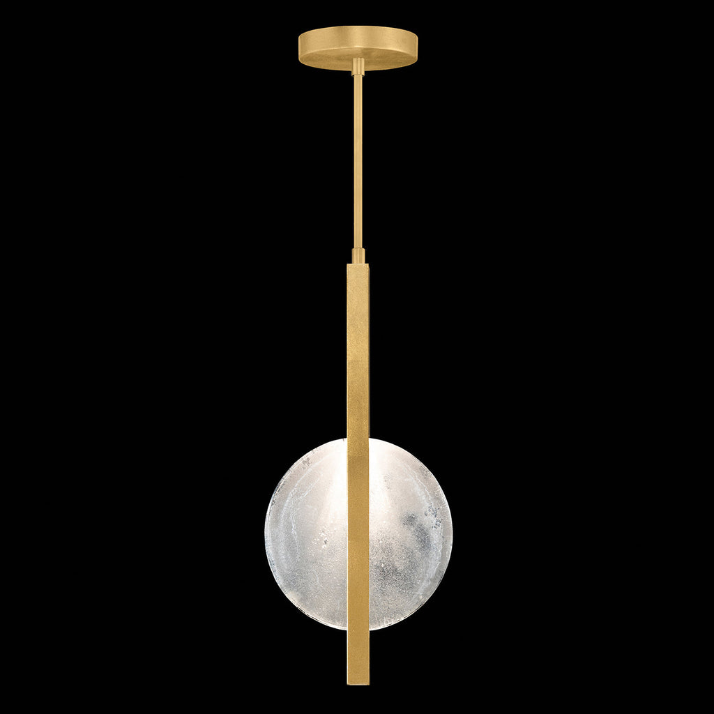 Selene Full Moon Sculptural Pendant / Gold