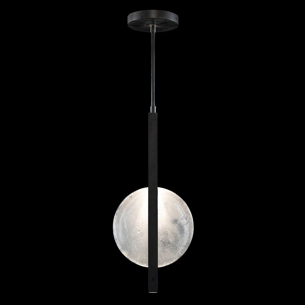 Selene Full Moon Sculptural Pendant / Silver