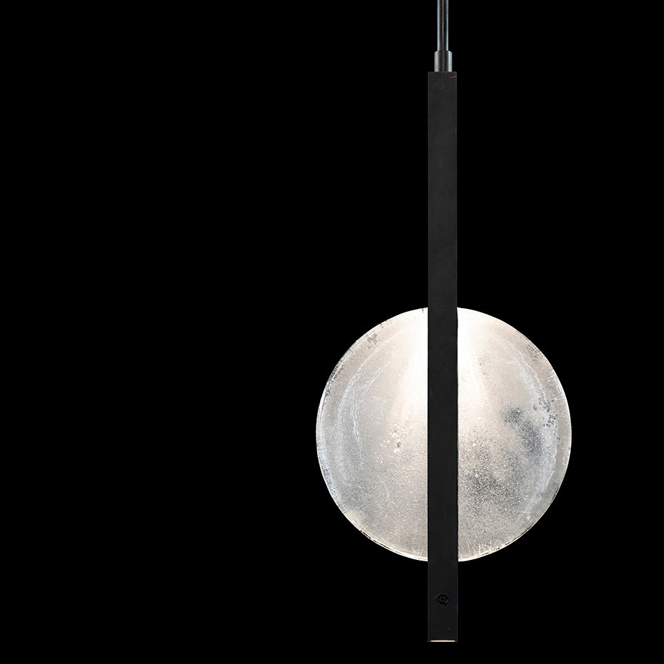 Selene Full Moon Sculptural Pendant / Soft Gold