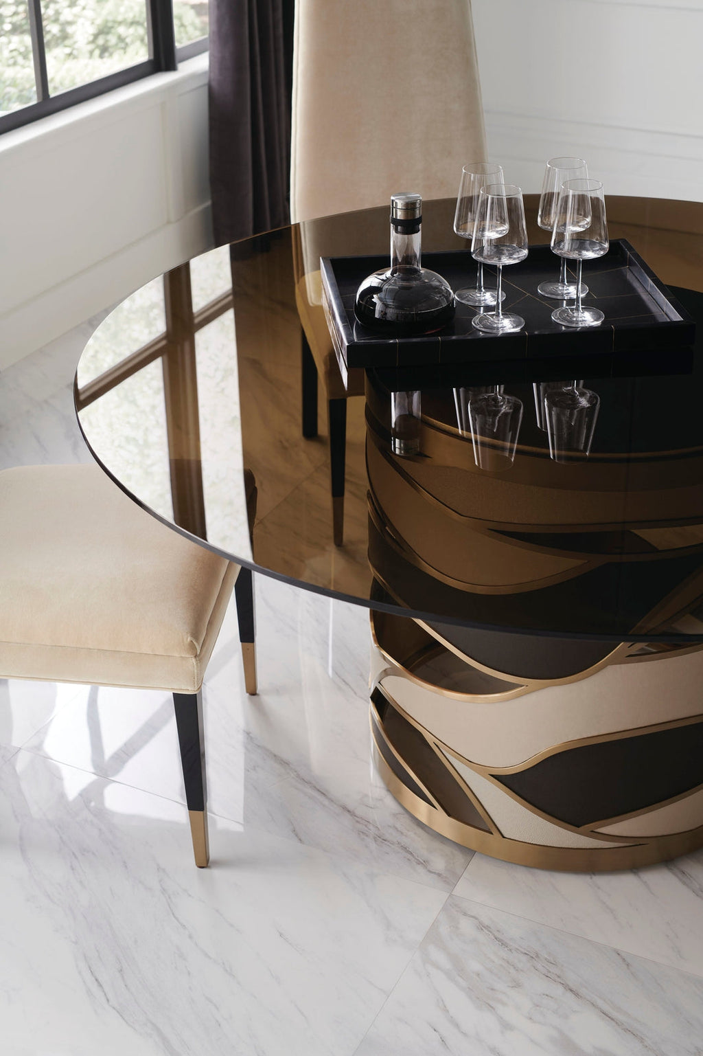 Caracole Signature Metropolitan The Masters Dining Side Chair - Set of 2
