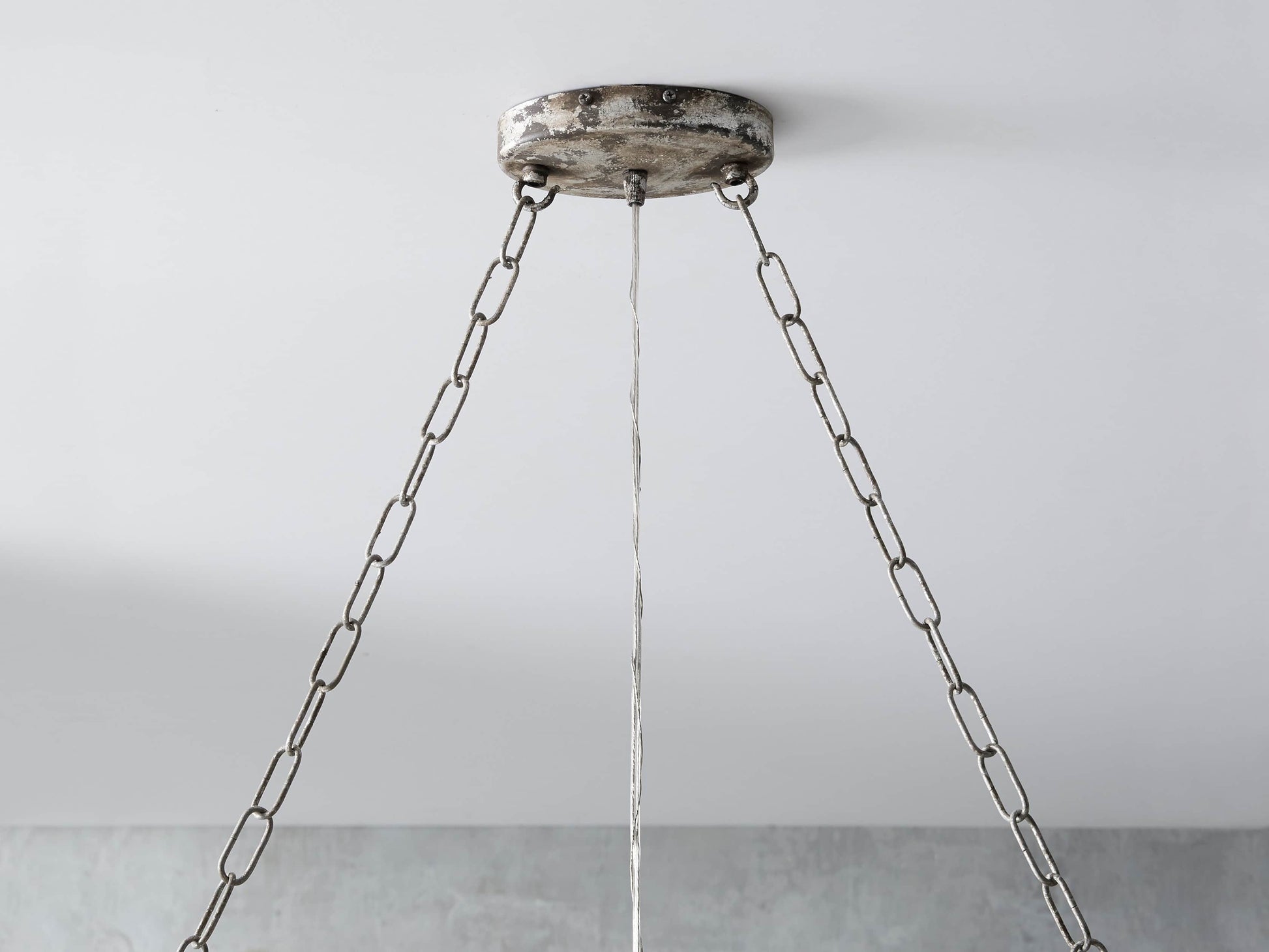 Silver Crystal Drop Cage Chandelier