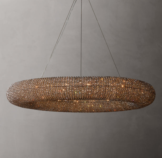 Smoke Crystal Bead Monument Chandelier