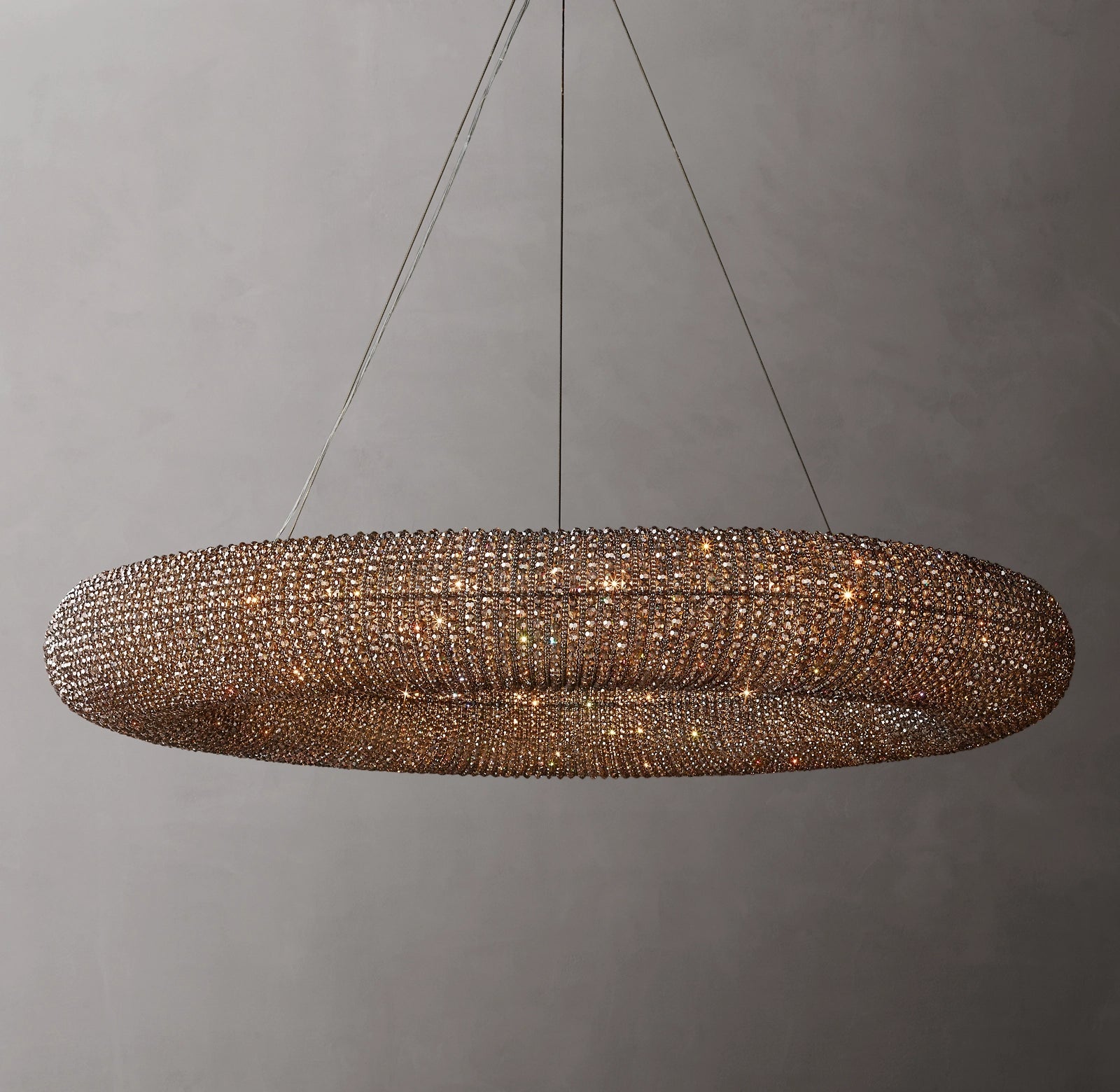 Smoke Crystal Bead Monument Chandelier