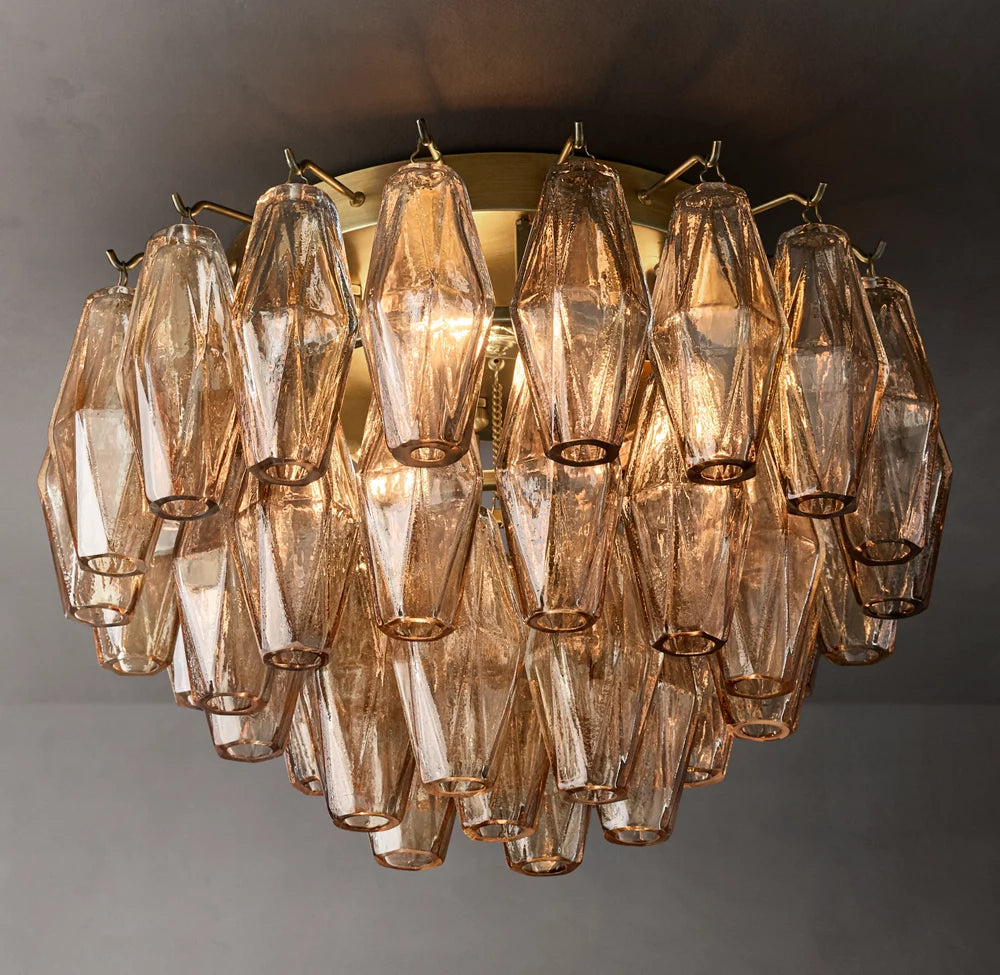 Smoke Glass Globe Cluster Flush Mount