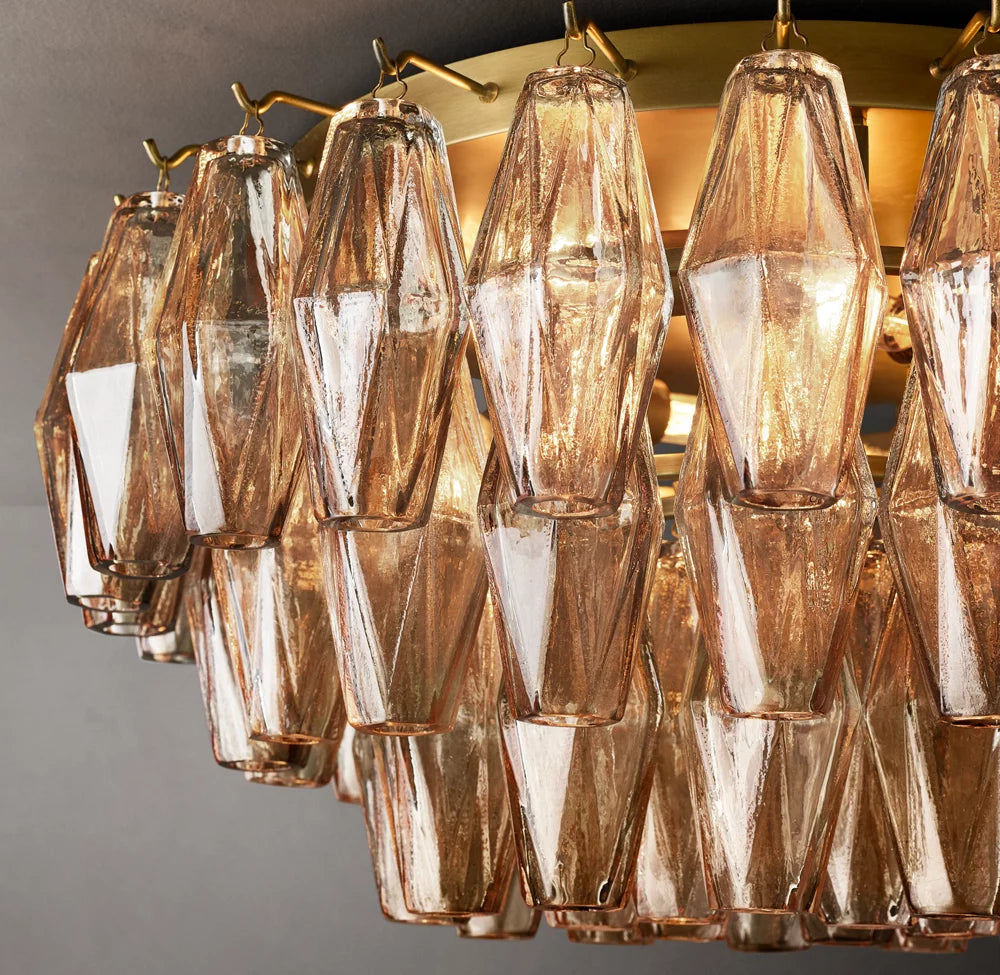 Smoke Glass Globe Cluster Flush Mount