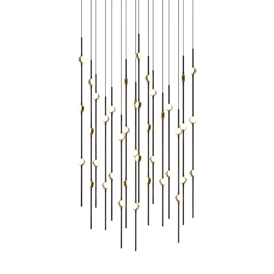 Sonneman Constellation 22" Wide LED Multi Light Pendant with White Optical Acrylic Shades and 120" Cable - 2700K