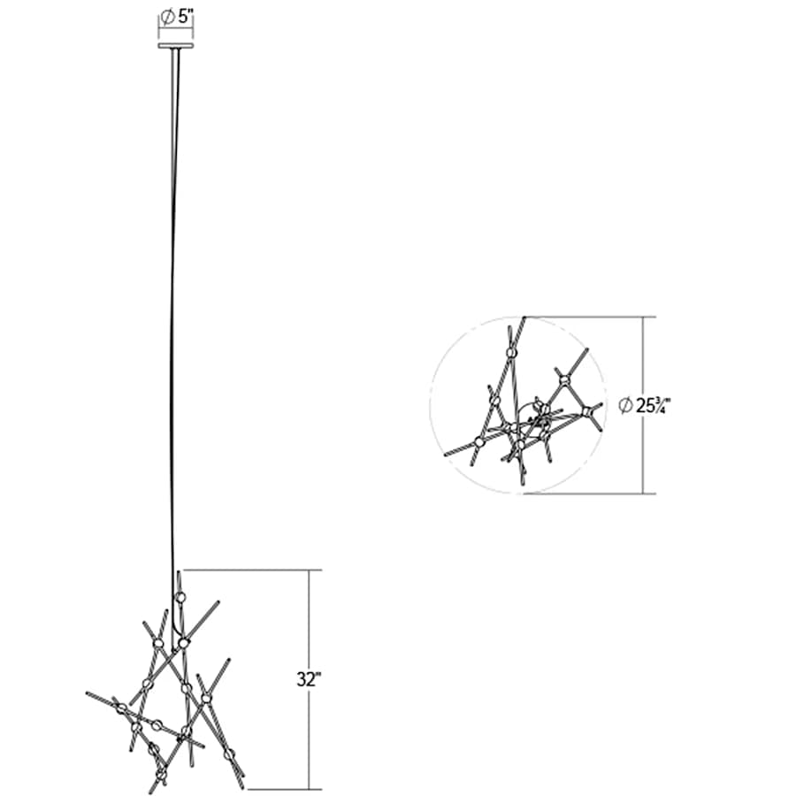 Sonneman Constellation Aquila Minor 25" Wide Integrated LED Chandelier with Acrylic Shades