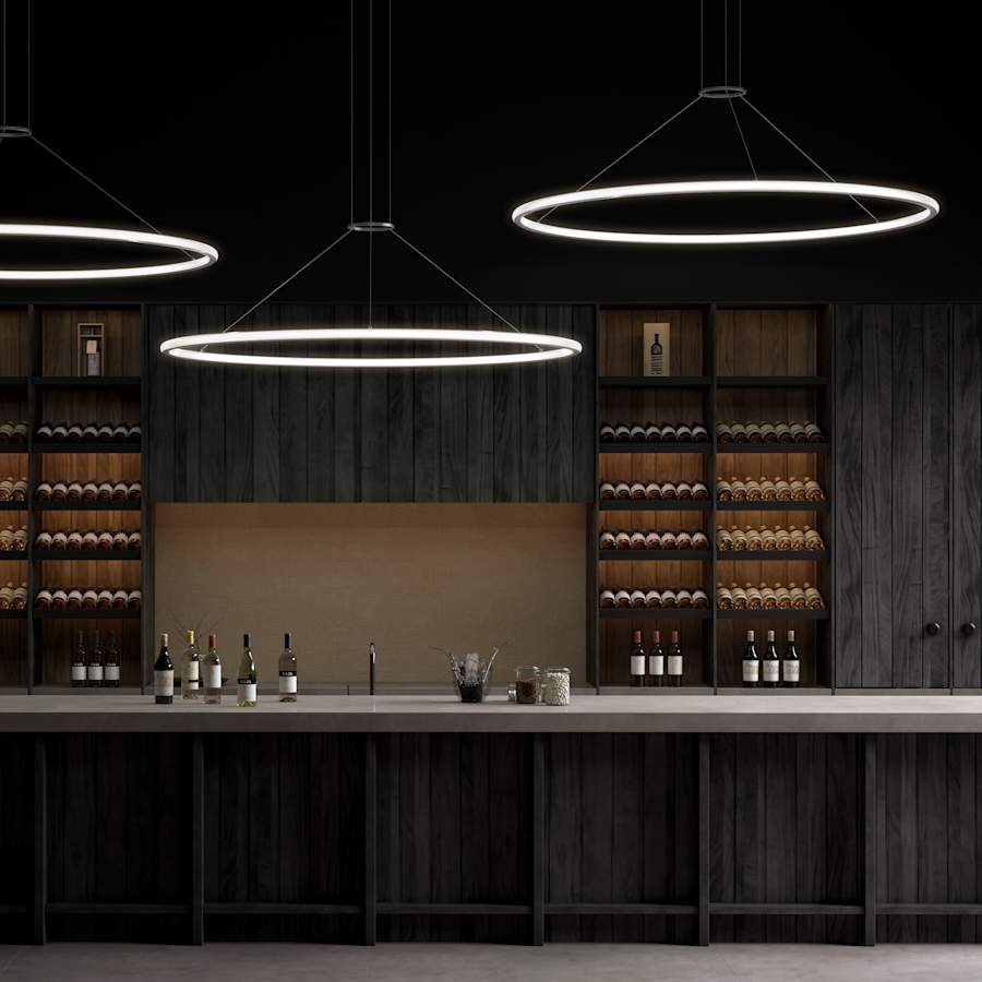 Sonneman Luna 50" Wide LED Ring Chandelier - 3000K