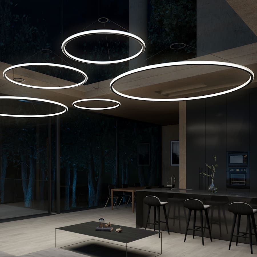 Sonneman Luna 50" Wide LED Ring Chandelier - 3000K