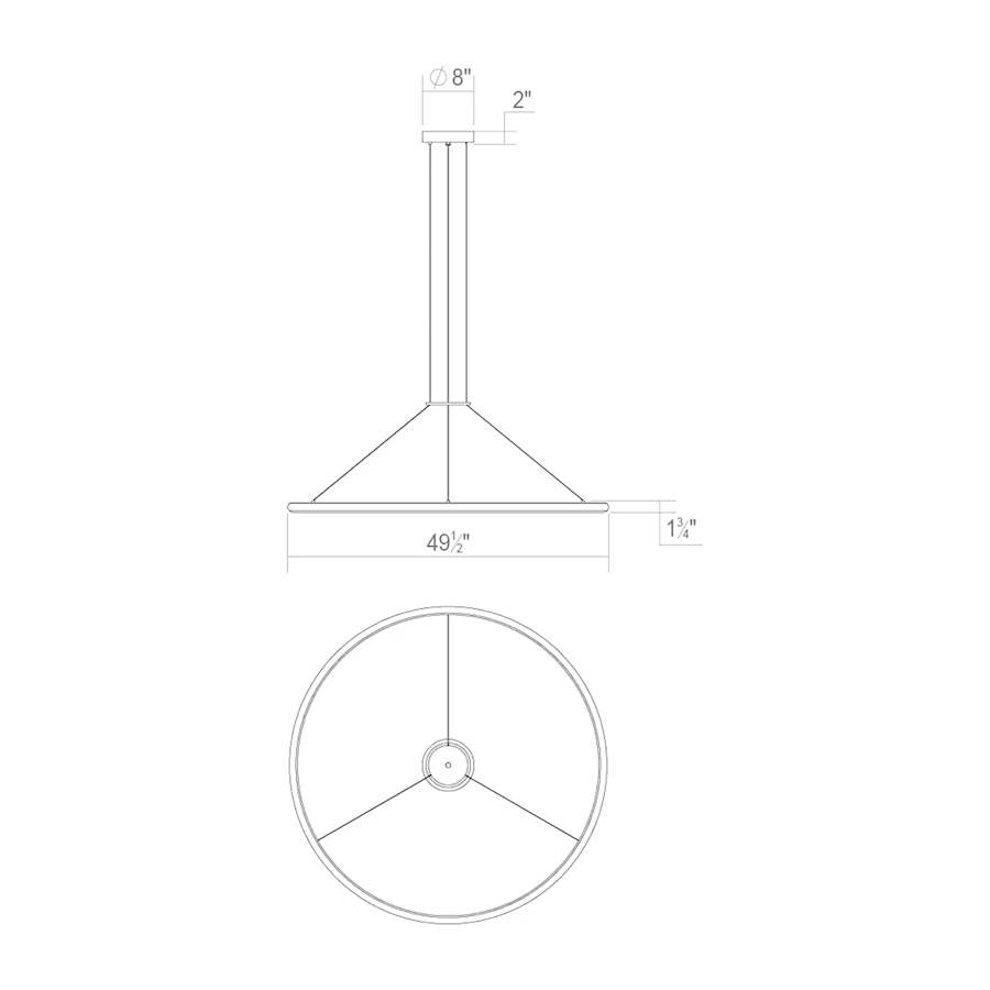 Sonneman Luna 50" Wide LED Ring Chandelier - 3000K