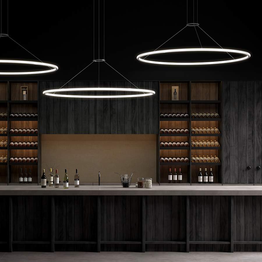 Sonneman Luna 50" Wide LED Ring Chandelier - 3000K