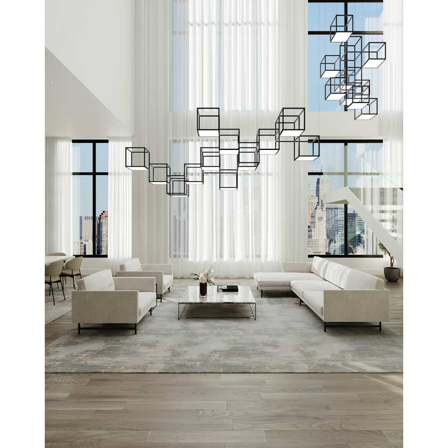 Sonneman Cubix 9 Light Vertical LED Pendant
