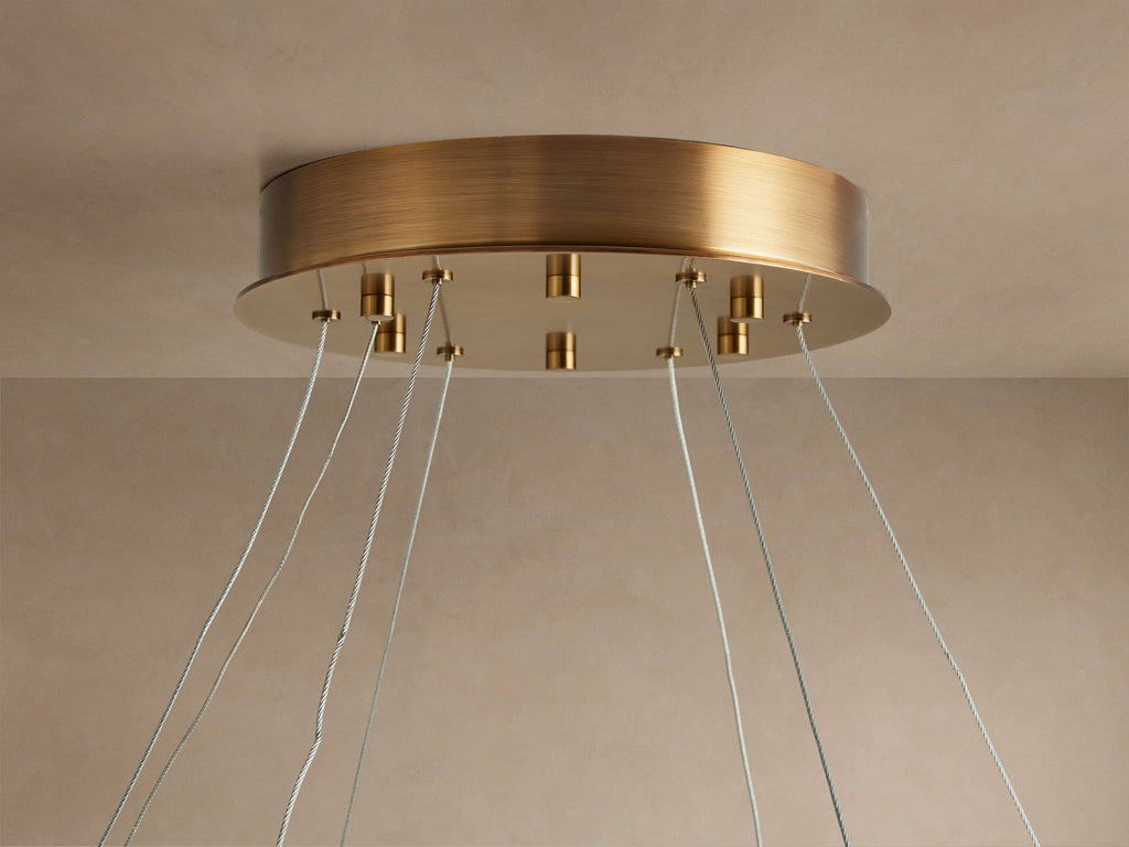 Spanish Alabaster Floating Halo Chandelier