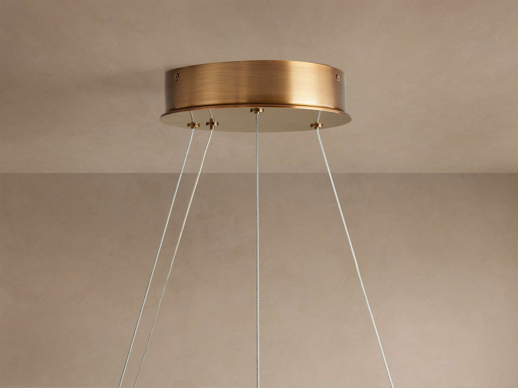 Spanish Alabaster Floating Halo Chandelier