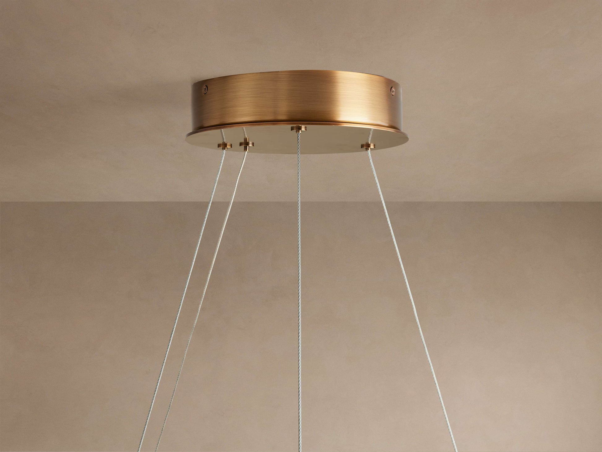 Spanish Alabaster Floating Halo Chandelier