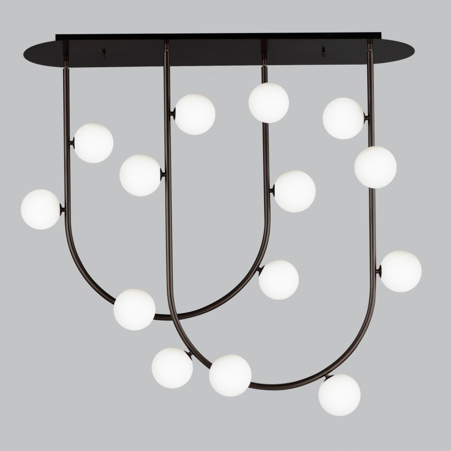 Studio M Contour 14 Light 43" Wide LED Semi-Flush Ceiling Fixture by Nina Magon