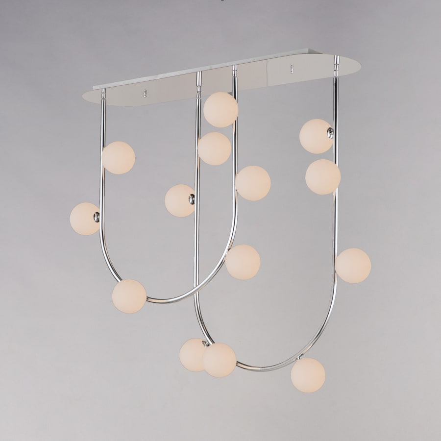 Studio M Contour 14 Light 43" Wide LED Semi-Flush Ceiling Fixture by Nina Magon