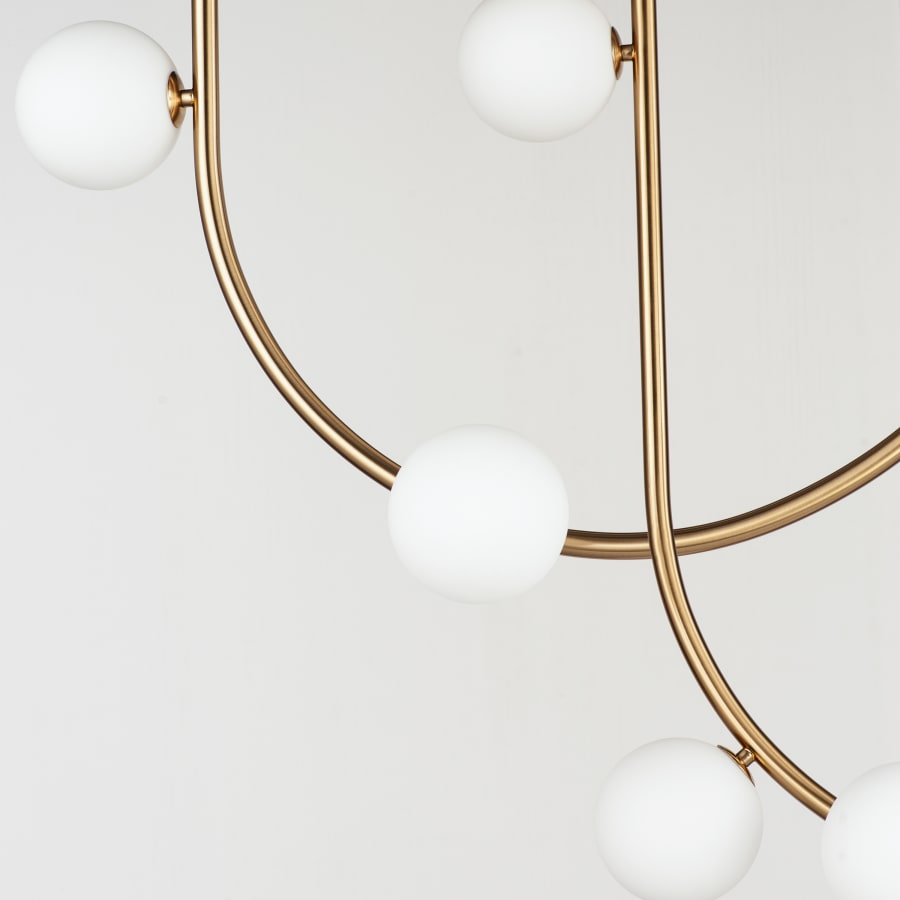 Studio M Contour 14 Light 43" Wide LED Semi-Flush Ceiling Fixture by Nina Magon