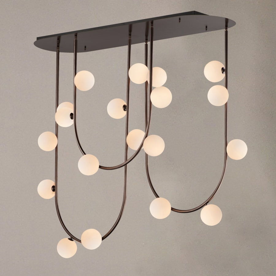 Studio M Contour 19 Light 52" Wide LED Semi-Flush Ceiling Fixture by Nina Magon