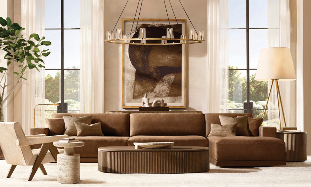 Tapered Glass Radial Chandelier