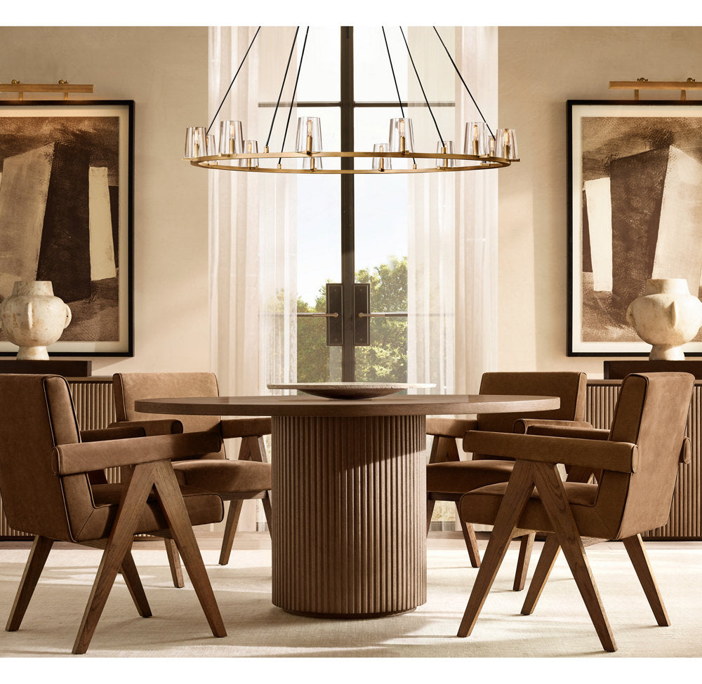 Tapered Glass Radial Chandelier