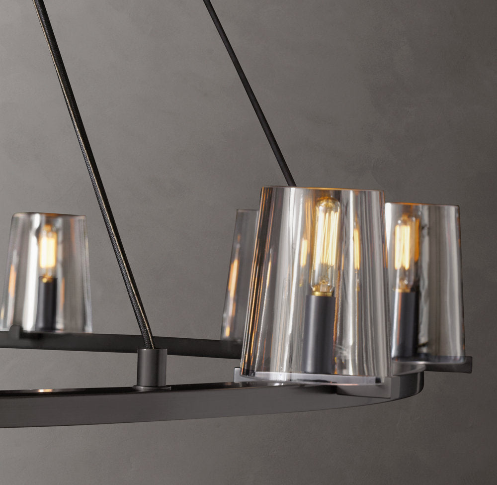 Tapered Glass Radial Chandelier