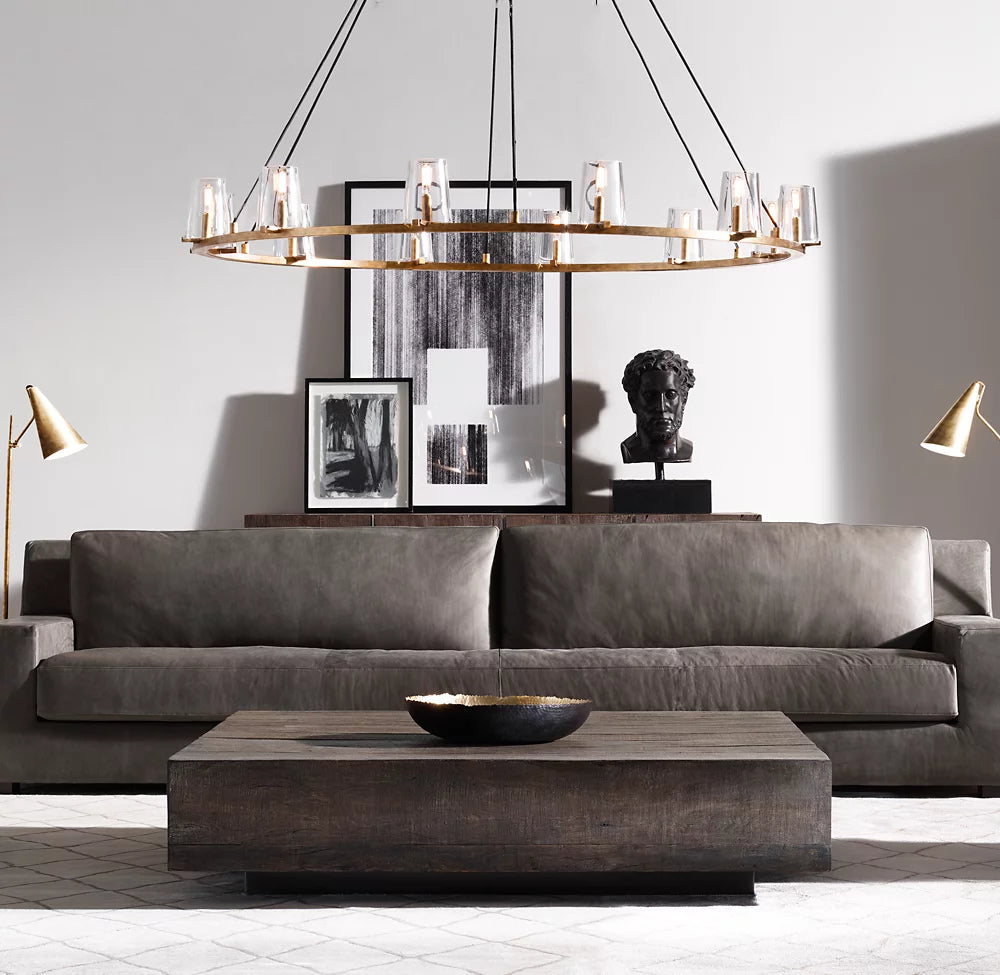 Tapered Glass Radial Chandelier