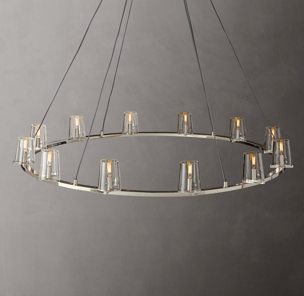 Tapered Glass Radial Chandelier