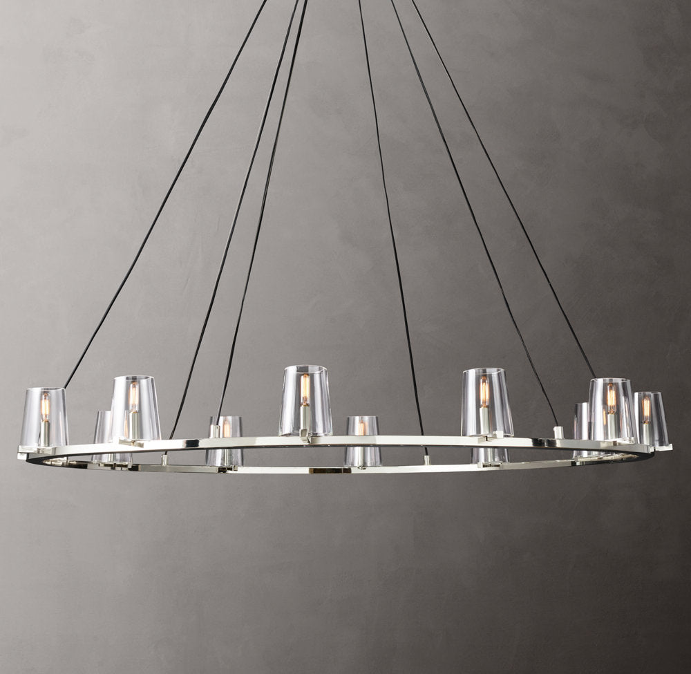 Tapered Glass Radial Chandelier