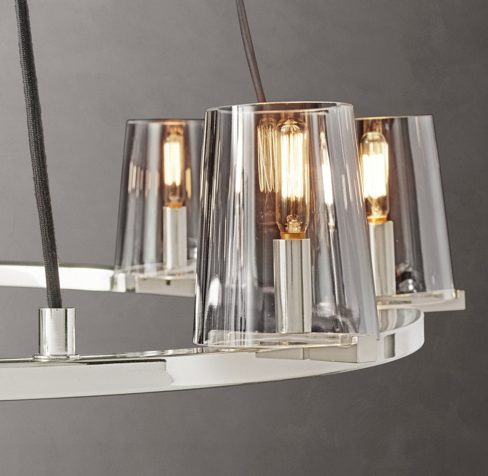 Tapered Glass Radial Chandelier