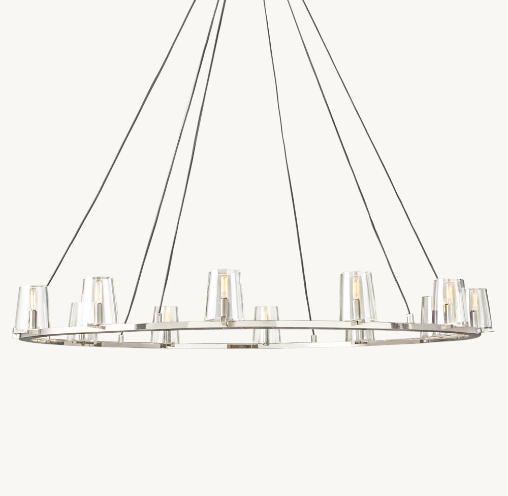 Tapered Glass Radial Chandelier