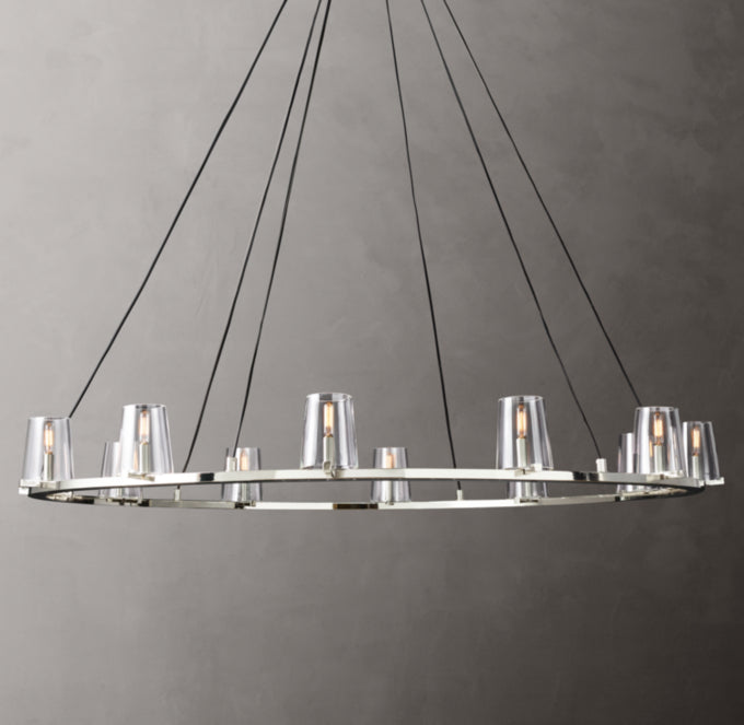Tapered Glass Radial Chandelier
