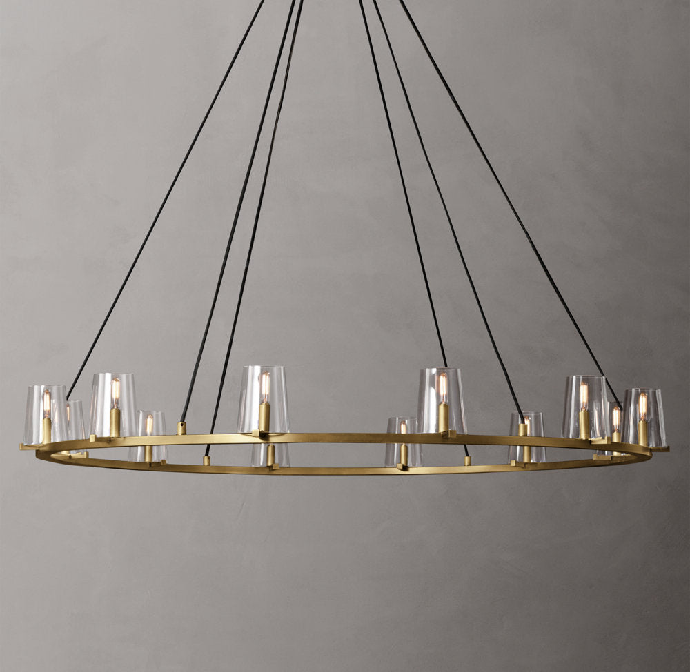 Tapered Glass Radial Chandelier