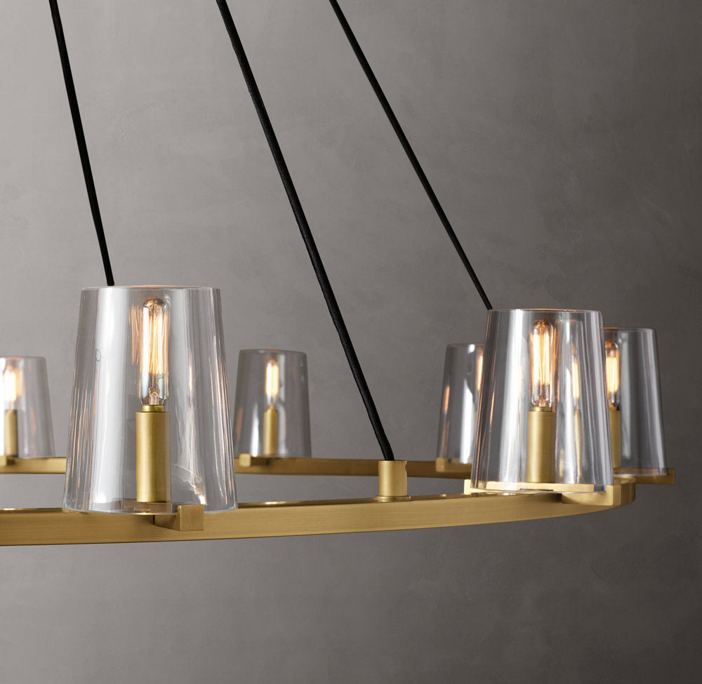 Tapered Glass Radial Chandelier