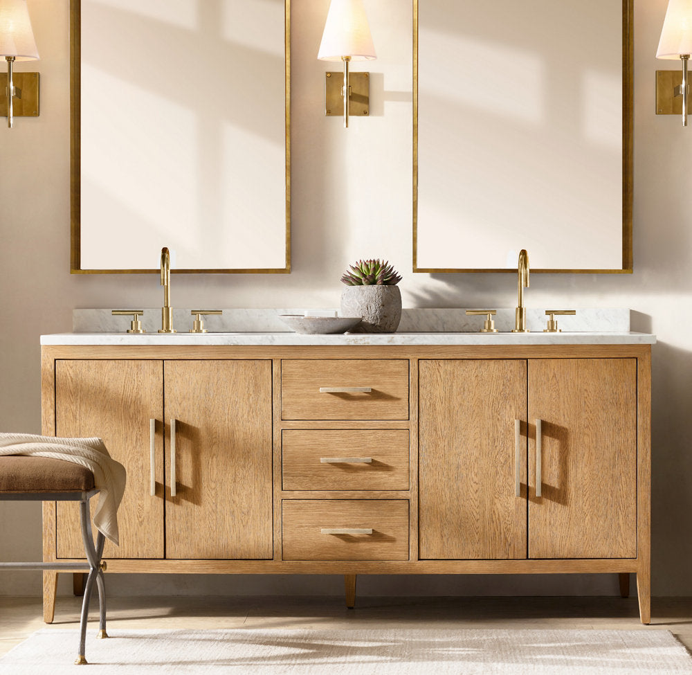 Tapered Linen Brass Accent Sconce