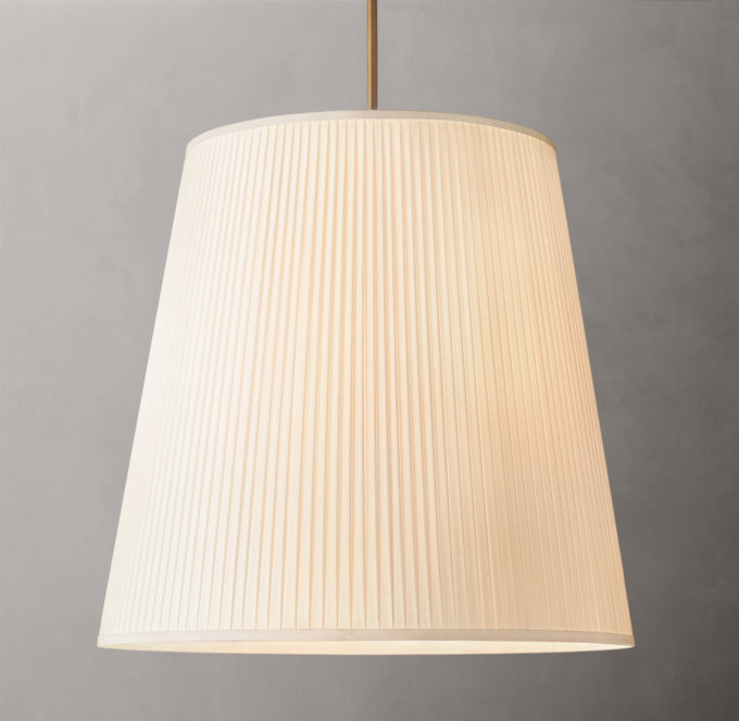 Tapered Pleated Silk Pendant