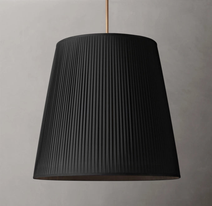 Tapered Pleated Silk Pendant