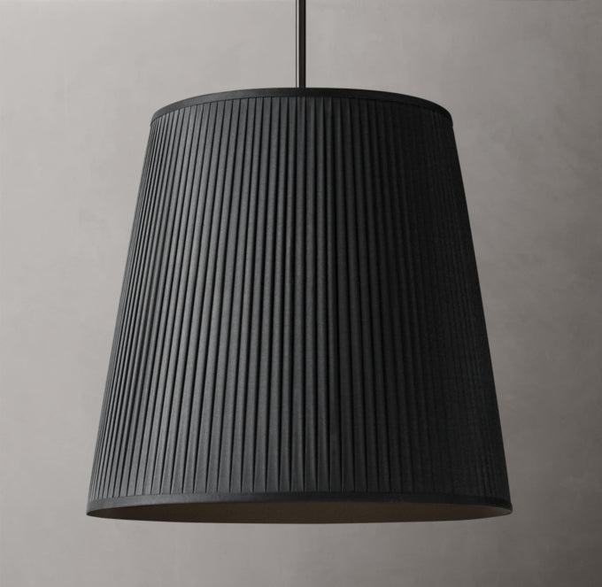 Tapered Pleated Silk Pendant