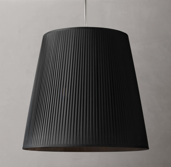 Tapered Pleated Silk Pendant