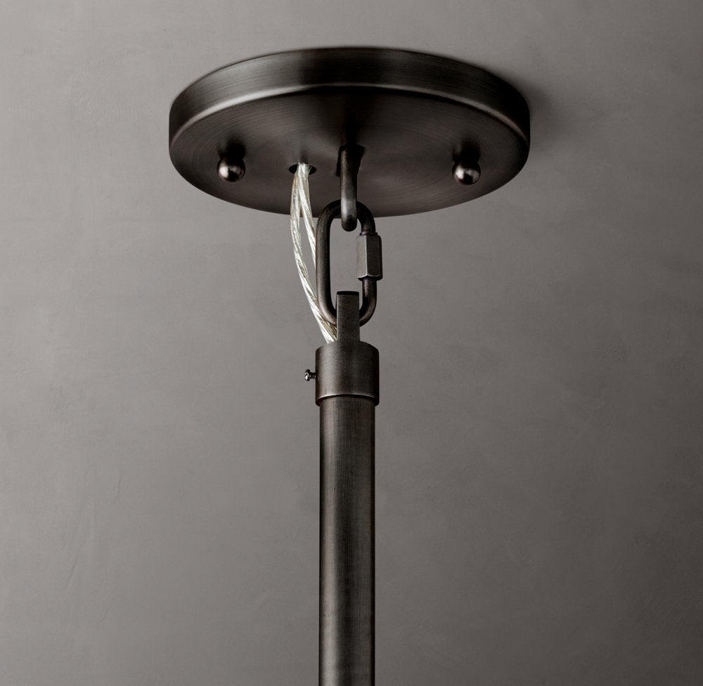 Triple Tier Blown Glass Crown Chandelier
