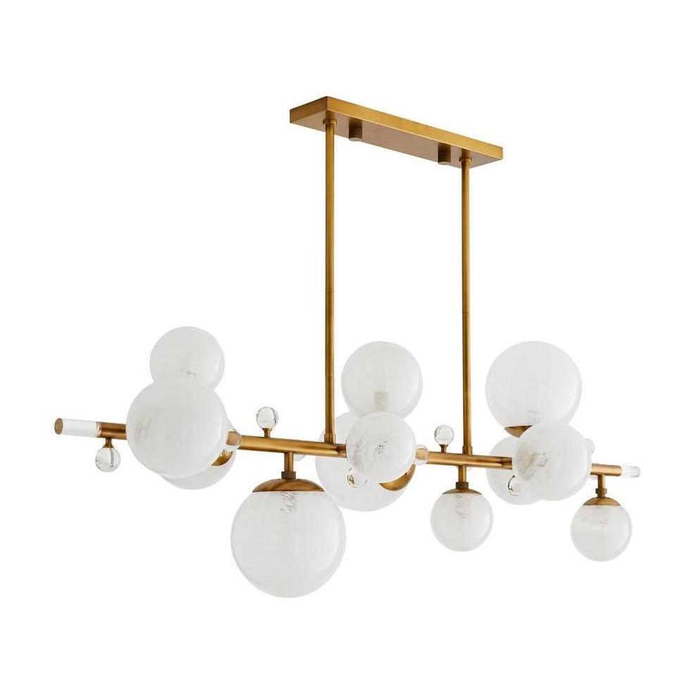Troon Opal Swirl Glass Chandelier