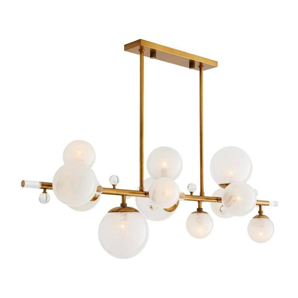 Troon Opal Swirl Glass Chandelier