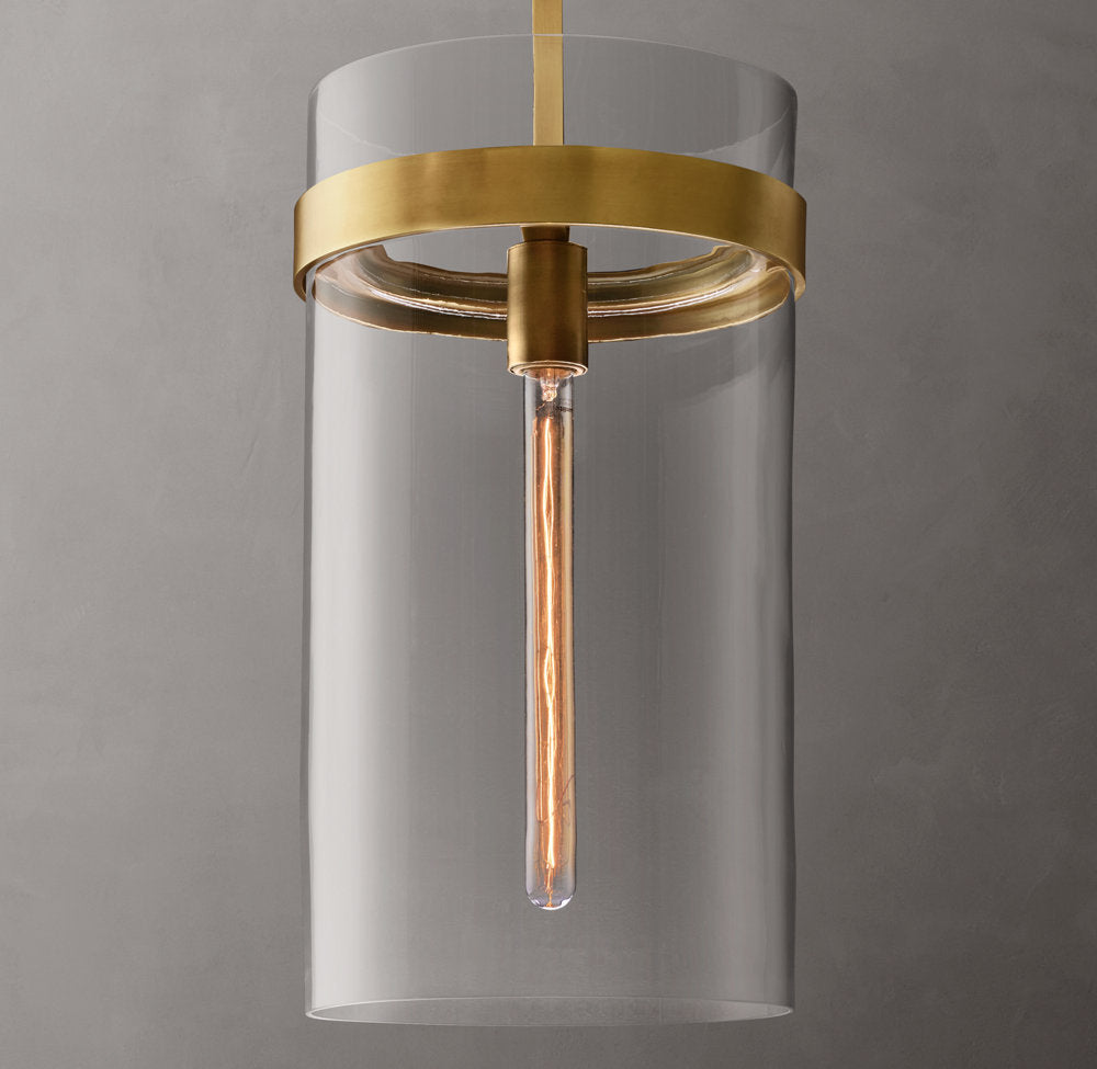 Ultra-Warm Blown Glass Column Pendant