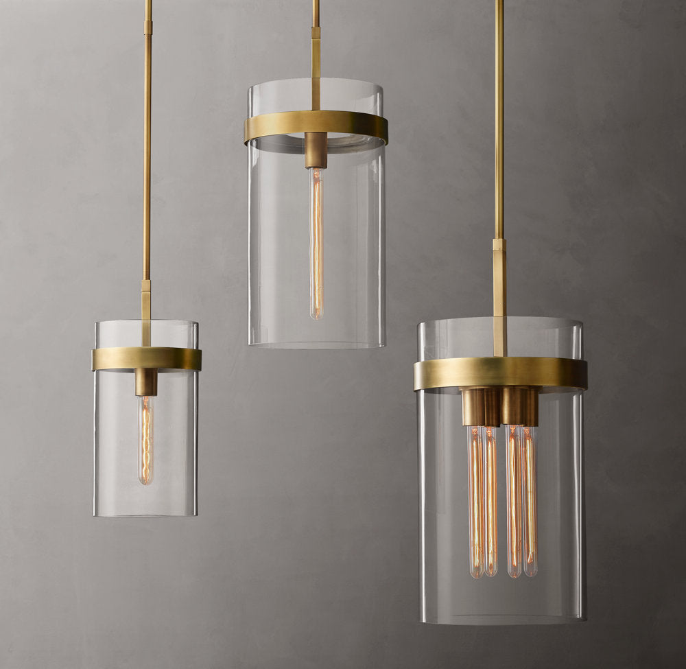 Ultra-Warm Blown Glass Column Pendant