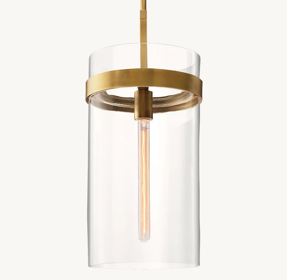 Ultra-Warm Blown Glass Column Pendant