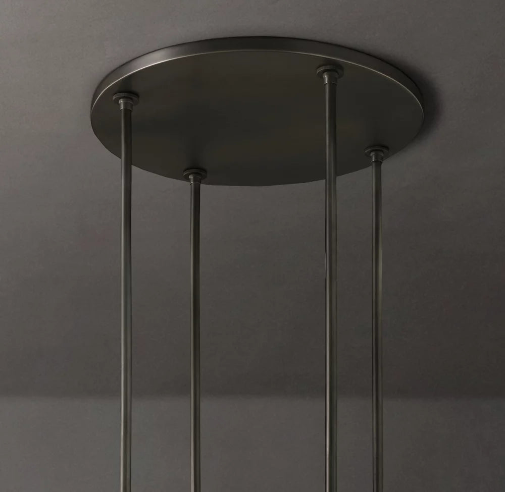Ultra-Warm Milk Glass Radial Chandelier