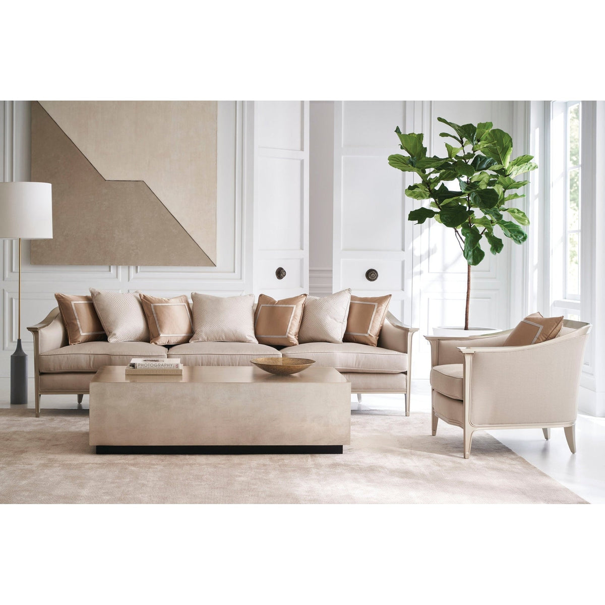 Caracole Upholstery Eaves Drop Sofa 110
