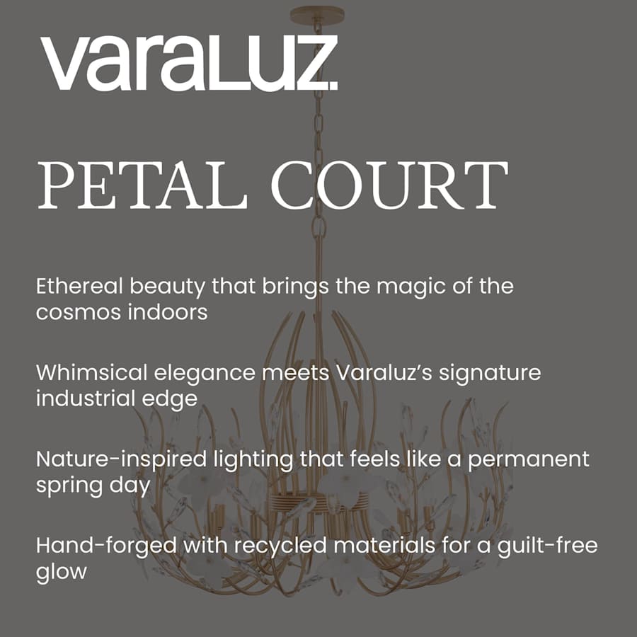 Varaluz Petal Court 12 Light 32" Wide Taper Candle Style Chandelier